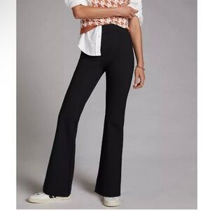 By Anthropologie Women's The Joni High Rise Flare Leg Pants Size XS Black
